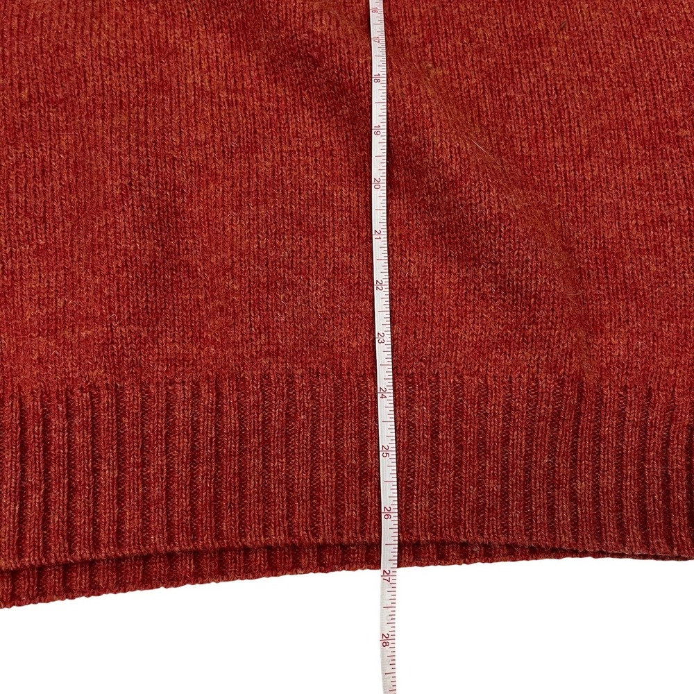Easy Wear Basic Men's Sweater Size XL Red Wool Knitwear Soft Crew-Neck Pullover - Picture 6 of 7